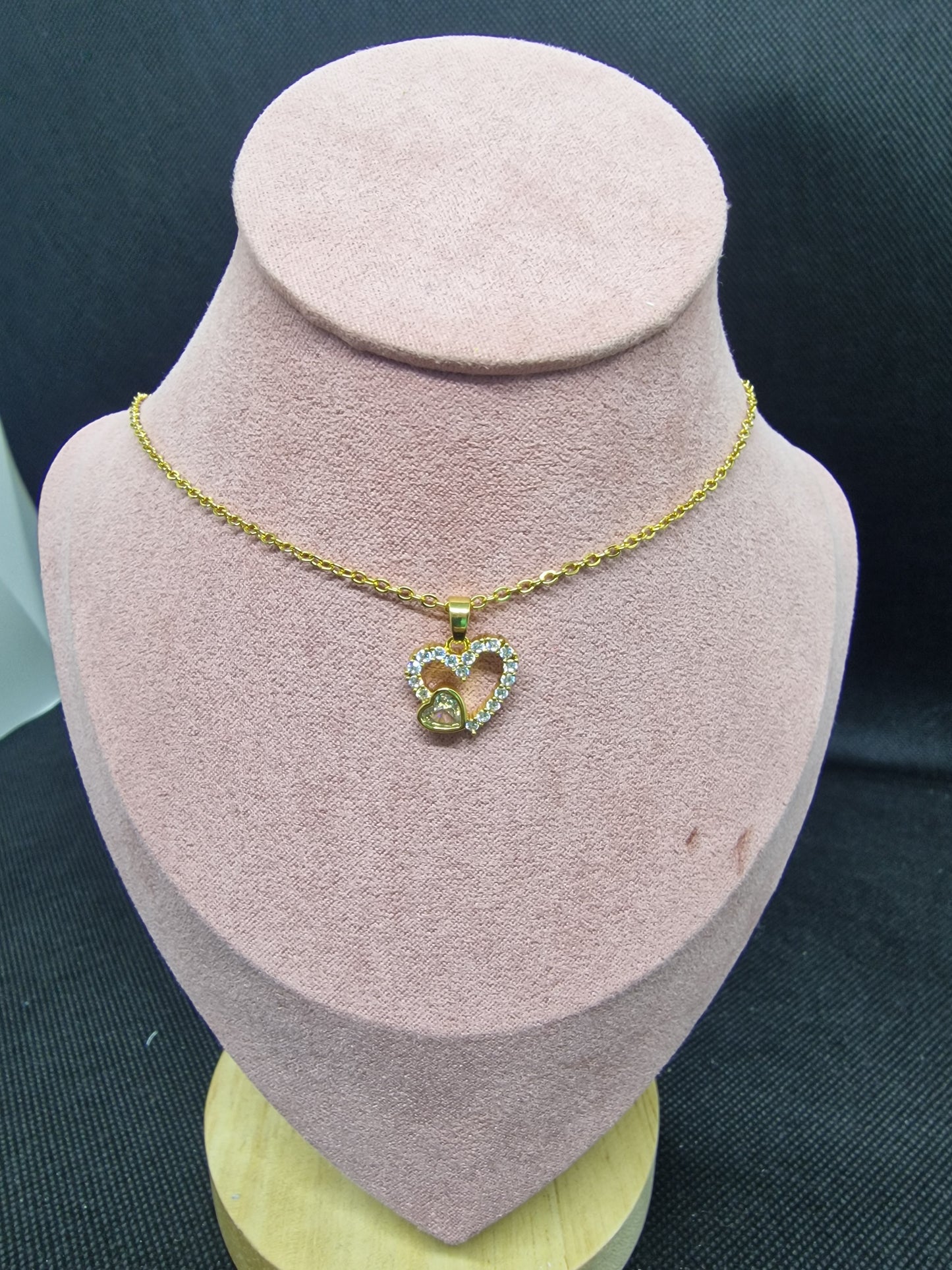 Collana cuore dentro cuore