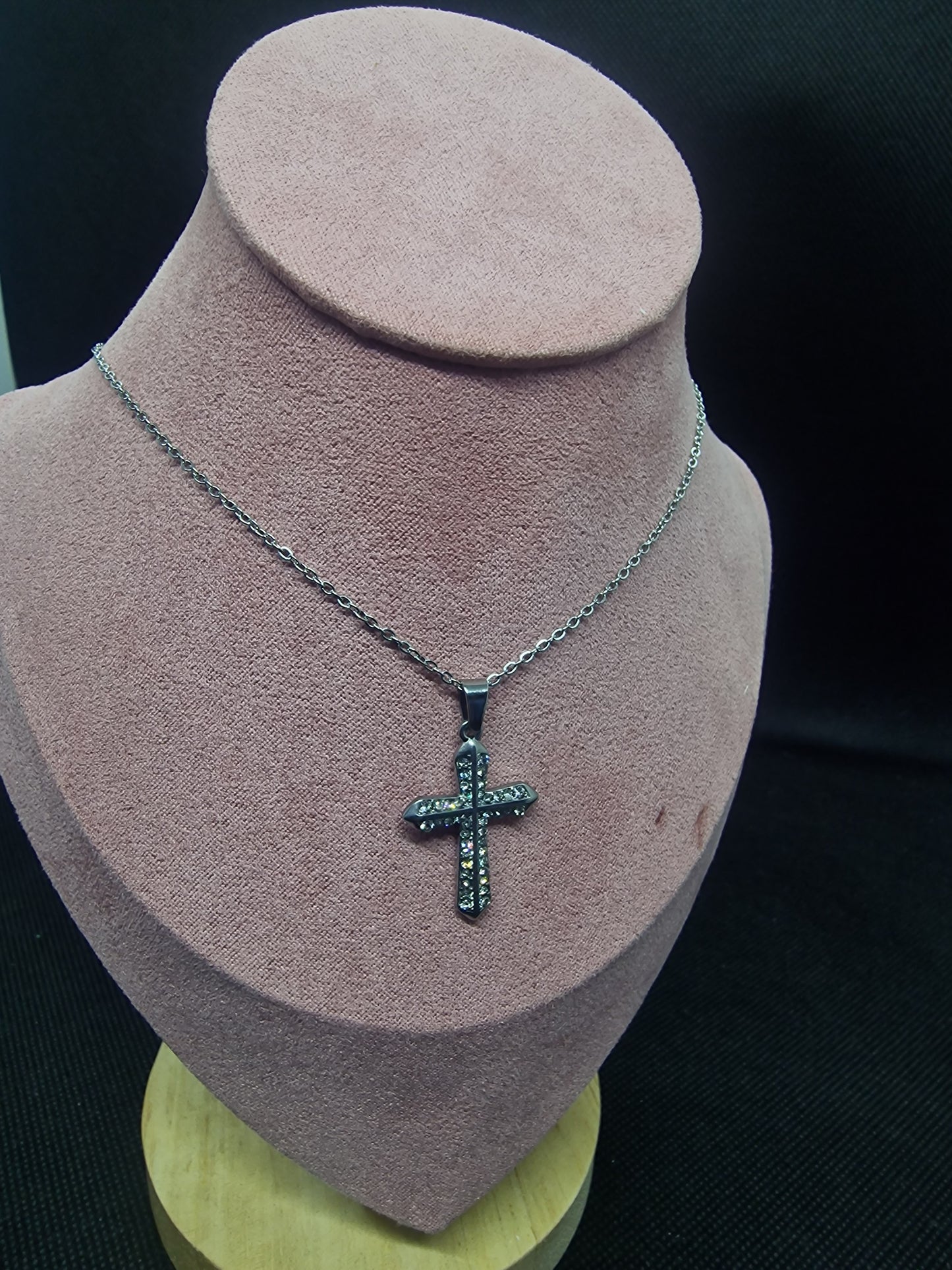 Collana croce silver