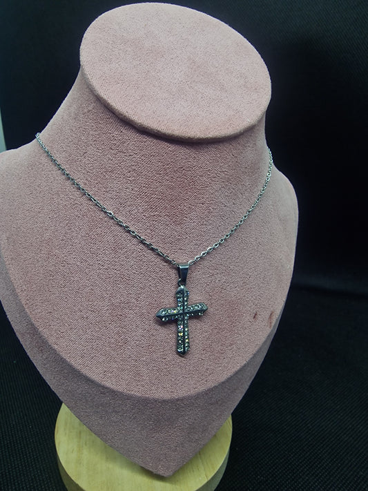 Collana croce silver